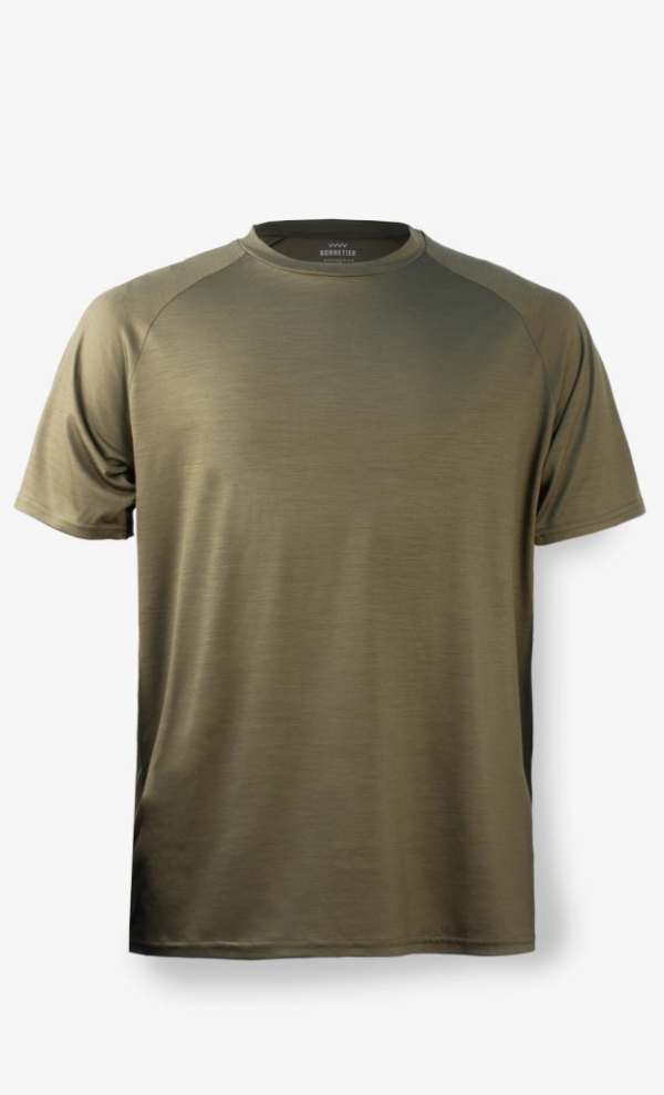 Bonnetier Merino Wool TShirt H22 Kaki Millbrook Tactical LEAF Program